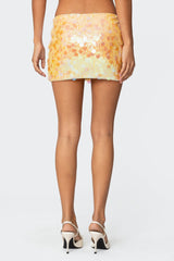 Sabina Low-Rise Sequin Mini Skirt