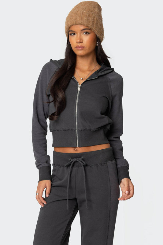 Chandler Waffle Zip Up Hoodie