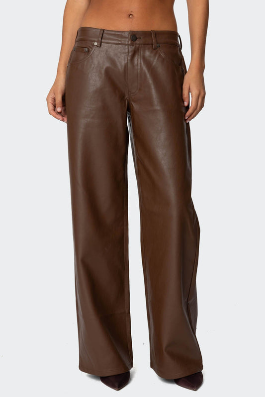 Tatiana Faux Leather Pants