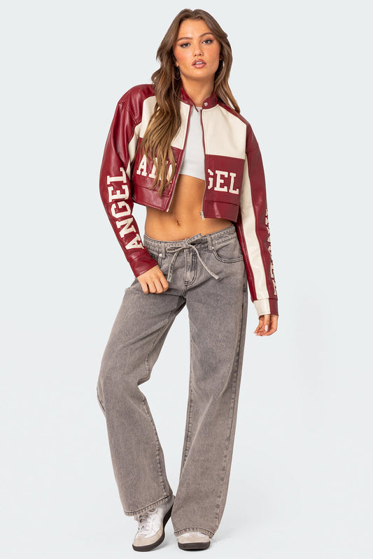 Tie Waist Washed Low Rise Jeans