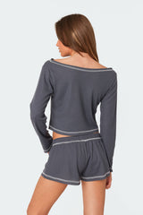 Peoni Stitch Waffle Top