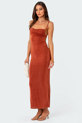 Clea Open Back Maxi Dress