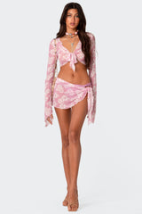 Hibiscus Mesh Sarong