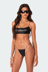 Angel Rhinestone Bikini Top