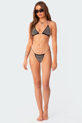Shimmer Rhinestone String Bikini Bottom