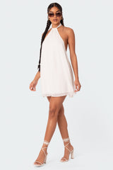 Palma Open Back Halter Mini Dress