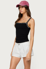 Leilani Ribbon Lacey Tank Top