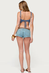 Shelley Asymmetric Crochet Top