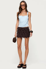 Liza Knotted Cowl Neck Top