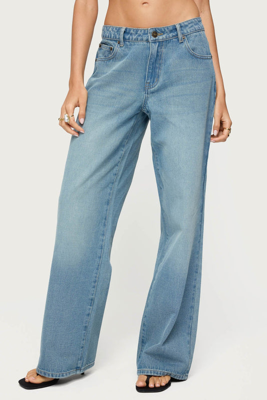 Raelynn Washed Low Rise Jeans