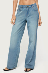 Raelynn Washed Low Rise Jeans