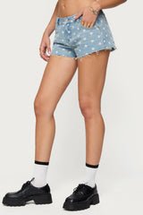 Josie Polka Dot Denim Shorts