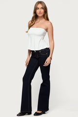 Beaux Strapless Babydoll Top