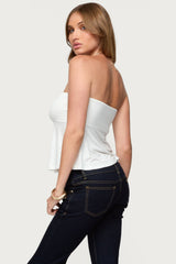 Beaux Strapless Babydoll Top