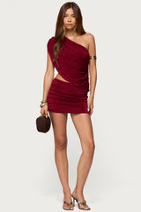 Fiora One Shoulder Cutout Mini Dress