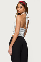 Blaire Polka Dot Halter Top