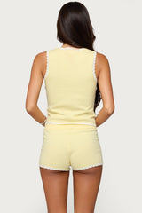 Leila Scalloped Knit Tank Top