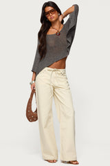 Laline Oversized Knit Crop Top