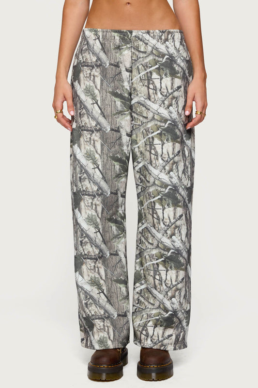 Camo Straight Leg Sweatpants