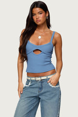 Karin Cut Out Ribbed Tank Top
