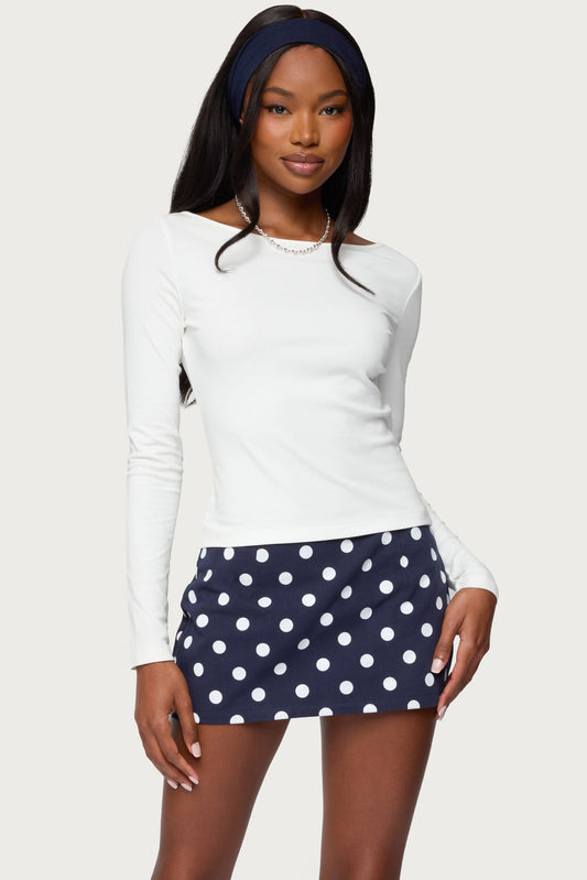 Savi Boat Neck Long Sleeve Top