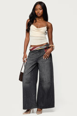 Khloey Chain Cowl Neck Top