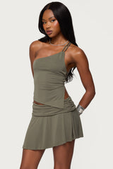 Janah Asymmetric One Shoulder Backless Top