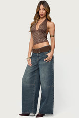 Santi Low Rise Wide Leg Jeans