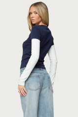 Boston Layered Long Sleeve T Shirt