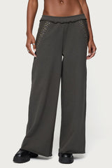 Wrenn Studded Wide Leg Sweatpants
