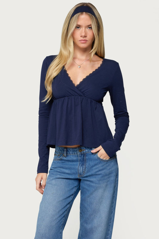 Kenzie Long Sleeve Babydoll Top
