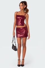 Cosmo Open Back Sequin Top