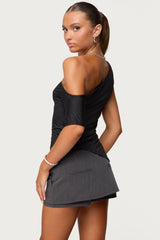 Katana Asymmetric Off Shoulder Top