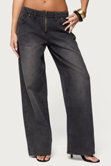 Aliyah Zip Low Rise Jeans