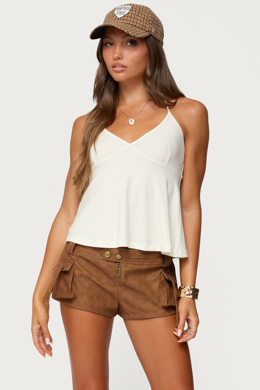 Leonora Halter Babydoll Top