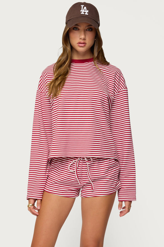 Jainee Striped Long Sleeve T Shirt