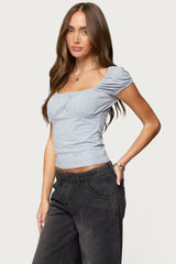 Oleana Gathered Bust Top