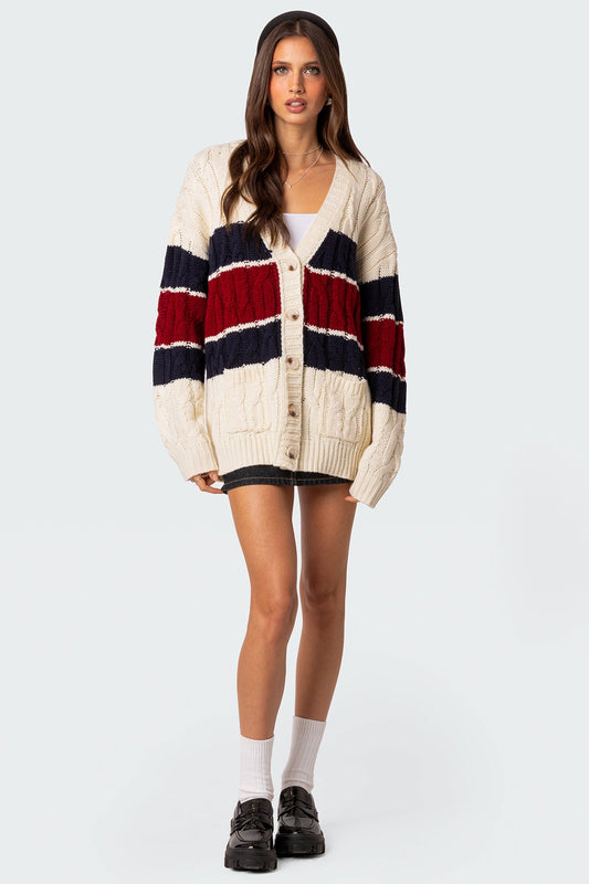 Tinsley Oversized Cable Knit Cardigan